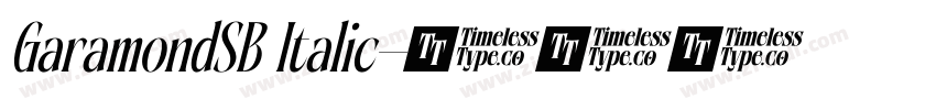 GaramondSB Italic字体转换